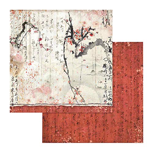 Stamperia International KFT Paper Sheets - Oriental Garden, 30.5 x 30.5 (12" x 12"), Multicoloured
