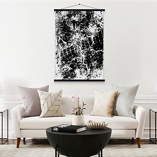 8x10 8x12 8x18 Poster Frame, Magnetic Light Wood Wooden Frame Hanger for Photo Picutre Canvas Artwork Art Print Wall Hanging (1 Pack, 8", Black)