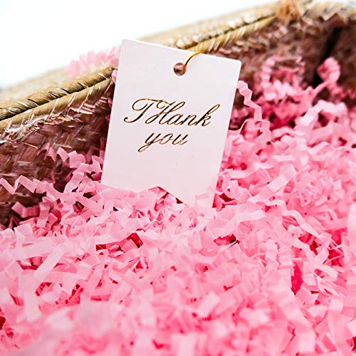 AIRGAME 1/2 LB Crinkle Cut Paper Shred Filler, Crinkled Shredded Paper for Gift Box, pink Crinkle Paper for Gift Wrapping