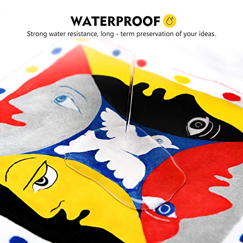 Magicfly Permanent Soft Fabric Paint Set for Clothes 14 Colors 60ML Textile T-shirt Paints, No Heating Needed & Washable Fabric Paints for Crafts, Canvas, T-Shirts, Jeans, Bags, with 3 Brushes