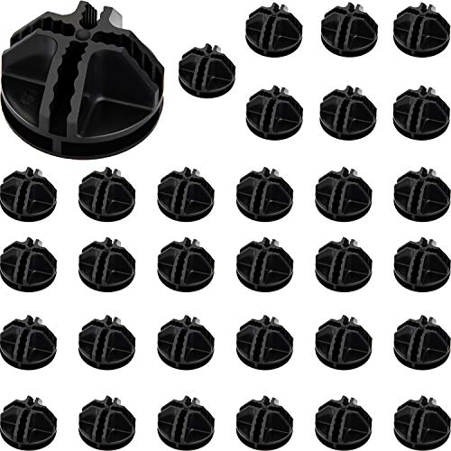 Cube Connectors Plastic Storage Cube Connectors Wire Cube Connectors Organizer ABS Connectors for Modular Closet Storage Organizer and Wire Shelf (Black,32 Pieces)
