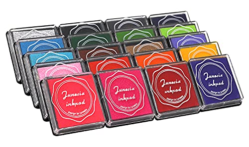 XoreArt Finger Washable Ink Pads for Kids, Non-Toxic, 20 Color DIY Rainbow Craft Ink Pads for Rubber Stamps, Paper, Wood Fabric, Best Gift for Kids (Pack of 20)