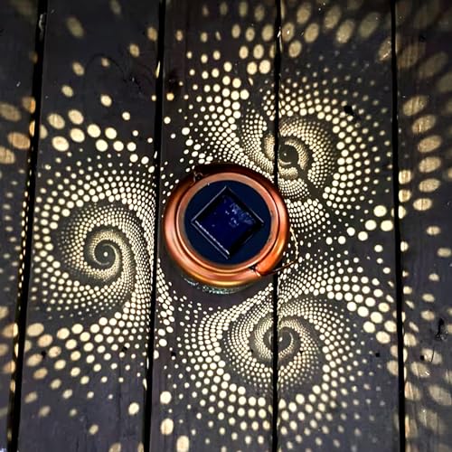 Mosaic Solar Lanterns Outdoor Bohemian Solar Lantern Outdoor Waterproof Blue Mosaic Table Light Turkish Moroccan Lamp Mosaic Decorations Yard Patio Table Decor for Garden