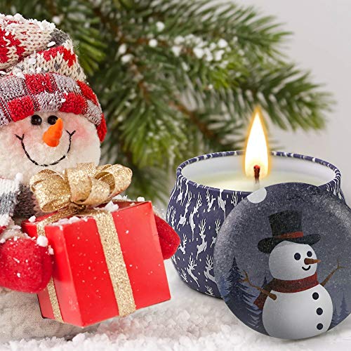 Christmas Candles Gifts for Women - Christmas Scented Candles Gifts Set - 4 Pack Aromatherapy Candle for Meditation, Yoga, Bath, Relaxing, SPA, Ideal Christmas Gifts for Mom Mother Friend Wife Present