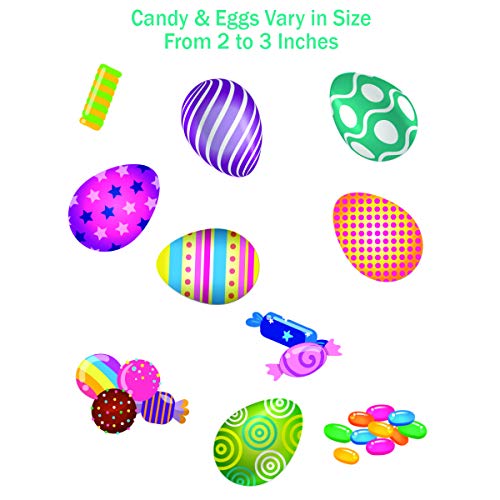 Easter Decorations Bunny Footprints Kit – 100 Total Paw Print Egg & Candy Floor Decals