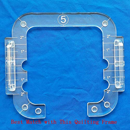 HONEYSEW Free Motion Quilting Template Series 5 with Quilting Frame for Domestic Sewing Machine Ruler (Heart Border Template)
