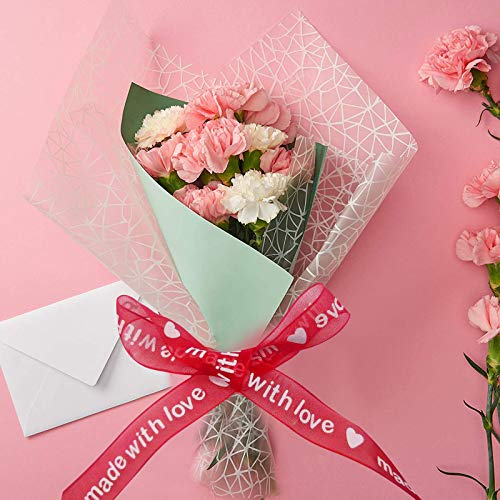 changsha 9 Rolls Hearts Ribbon Set - Valentine's Day Mother's Day Satin Ribbon, Printed Heart Ribbons for Gift Wrapping, Wedding Birthday Party Decorations, Crafts DIY Supplies (Valentine)