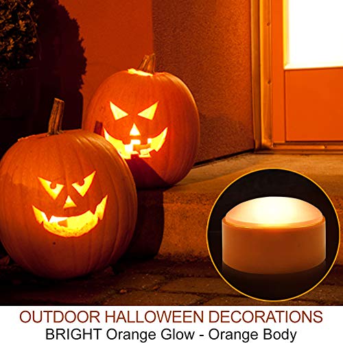 HOME MOST 2-Pack Halloween Pumpkin Lights with Remote/Timer - Orange Pumpkin Lights LED Battery Operated Halloween Decor - Halloween Jack-O-Lantern Outdoor Pumpkin Decorations - LED Lights Halloween