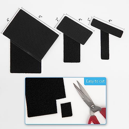 Art3d 16 Sets Hook and Loop Tape Sticky Back,1 in.x 4 in. Double-Sided Command Adhesive Strip Heavy Duty