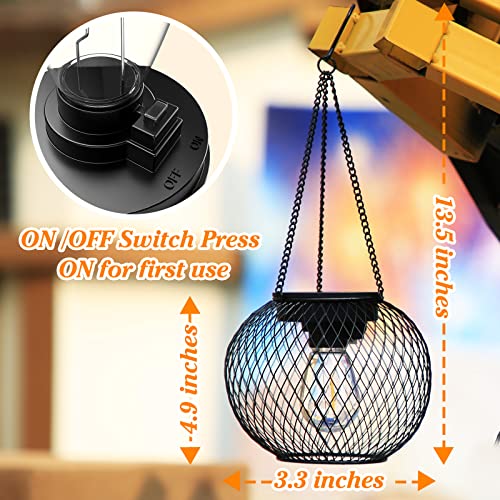 Solar Lantern Outdoor, KagoLing Upgraded Hanging Solar Lights Outdoor Garden Christmas Decorations Decorative Lighting Solar Powered Waterproof Tree Lantern for Garden Yard Patio Pathway, 2 Pack