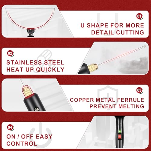 GOCHANGE 3 in 1 Foam Cutter Electric Cutting Machine Pen Tools Kit, 100-240V / 20W Styrofoam Cutting Pen with Electronic Voltage Transformer Adaptor