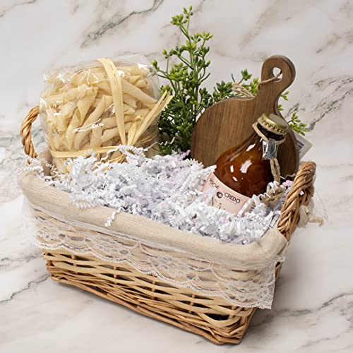 Crinkle Cut Paper Shred Filler (1/2 LB) for Gift Wrapping & Basket Filling - Diamond White | MagicWater Supply