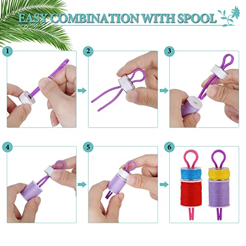 Keep Your Bobbin Threads Matched Up with Your Thread SpoolsBobbin Buddies Set of 30-Pack Sewing Machine Quilting Supplies Sewing Products Thread Holder Plastic Bobbin Clips Thread Holders