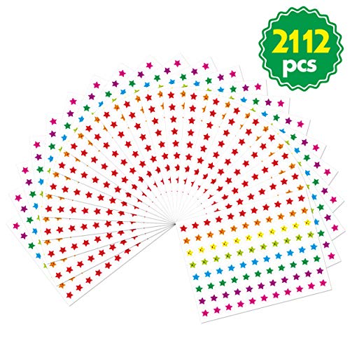 12 Pack Multi-Color Dry Erase Incentive Chart/Chore/Responsibility/School Attendance/Homework Progress Tracking Chart with 2112 Reward Star Stickers, (17" x 22.5")