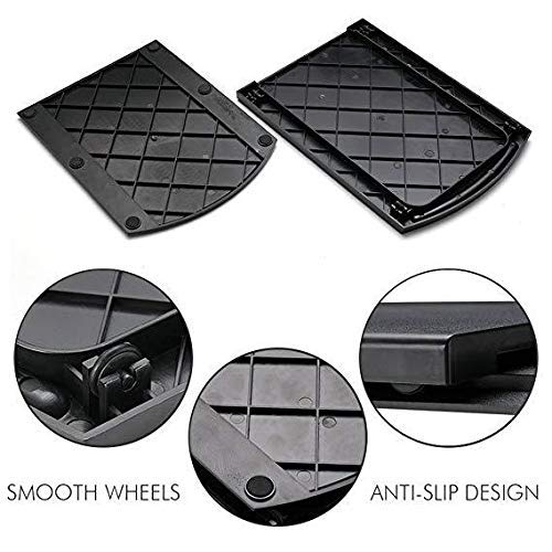 HauSun Handy Sliding Tray Sliding Tray Mat for Coffee Maker,Kitchen Appliance Moving Caddy,Countertop Stoage for Air Fryer, Blender, Stand Mixer,Food Processors,2 Sets
