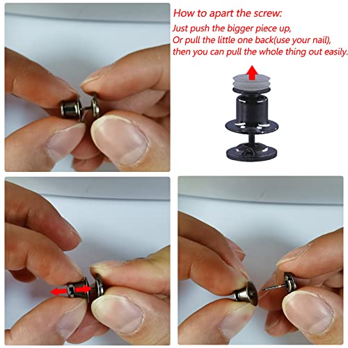 Urmspst 4 Set Pant Waist Tightener, Adjustable Waist Buckle Set, Extra Button for Jeans to Make Tighter, Button Adjuster for Pants, Jeans, Skirts, Sleeves, (Silver)