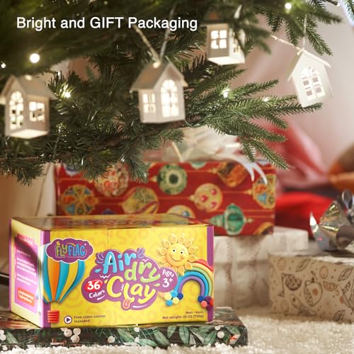 Air Dry Clay 36 Colors, Soft & Ultra Light, Modeling Clay for Kids with Accessories, Tools and Tutorials