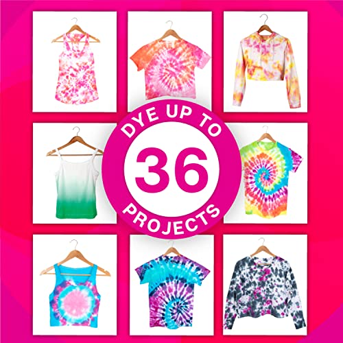 Tulip One-Step Tie-Dye Kit Party Supplies, 18 Bottles Tie Dye, Rainbow, 1 Count (Pack of 1)