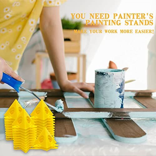 KATA 32pcs Pyramid Stands Painter's Painting Stands,Mini Cone Paint Stands for Canvas and Door Risers Support,Cabinet Paint Pouring