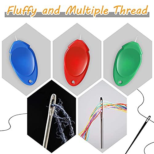 Needle Threaders, TOOVREN Needle Threader Tool, Needle Threaders for Hand Sewing with Clear Box, Simple Needle Threader Great for Needle Work, Sewing Machine, Embroidery, Cross-Stitch, 5 Colors Random