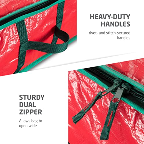 ZOBER Wrapping Paper Storage Containers - 40 Inch Gift Wrapping Organizer Storage W/Interior Pockets - Fits 24 Standard Rolls of Wrapping Paper, Bows, and Ribbons