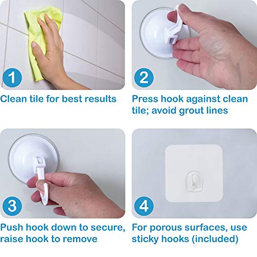 Lilly's Love Bath Toy Storage - Large 14 x 20 inch Bathtub Toy Holder + 2 Locking Hooks, Quick Dry & Easy for Kids to Put Bath Toys Away