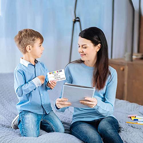 200 Pcs Reward Punch Cards - Behavior Incentive Awards for Kids Students Teachers - Business Loyalty Card 2" x 3.5"
