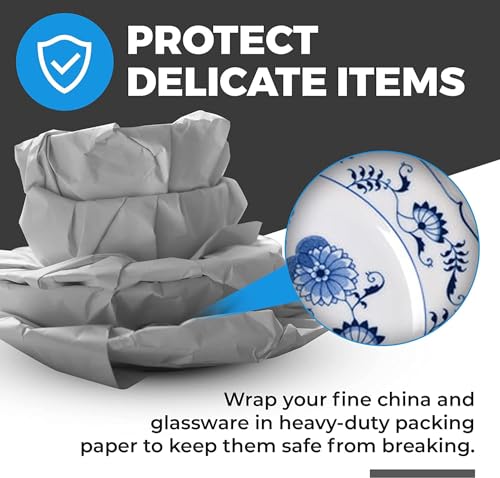 Packing Paper Sheets for Moving - 1.5lb - 50 Sheets of Newsprint Paper - Must Have in Your Moving Supplies - 27" x 17" - Made in USA