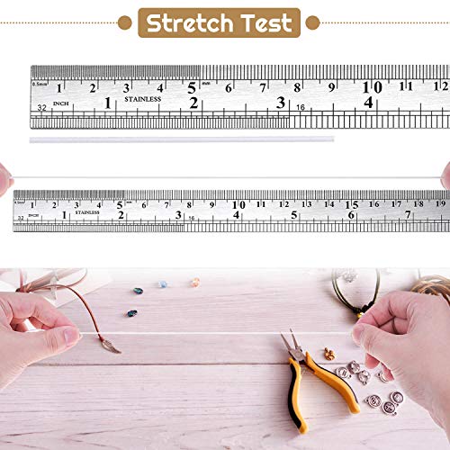 Elastic String for Bracelets, Selizo Elastic Cord Stretchy Bracelet String for Bracelets, Necklace, Beading and Sewing (1.2 MM, 109 Yards, White)