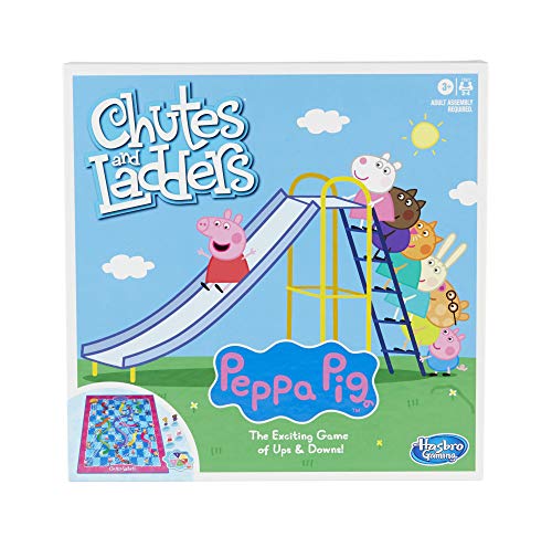 Hasbro Gaming Chutes and Ladders: Peppa Pig Edition Board Game for Kids Ages 3 and Up, Preschool Games for 2-4 Players