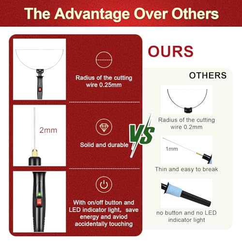 GOCHANGE 3 in 1 Foam Cutter Electric Cutting Machine Pen Tools Kit, 100-240V / 20W Styrofoam Cutting Pen with Electronic Voltage Transformer Adaptor