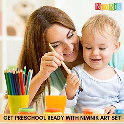 NIMNIK Art Supplies Girls Art Set Case - 150 pcs Art Supplies Coloring Set for Ages 3-6 Artist Drawing Kits for Girls Boys School Projects | Art Kits Sets