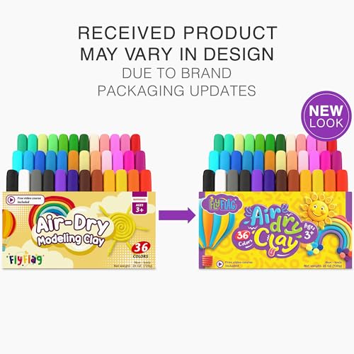 Air Dry Clay 36 Colors, Soft & Ultra Light, Modeling Clay for Kids with Accessories, Tools and Tutorials