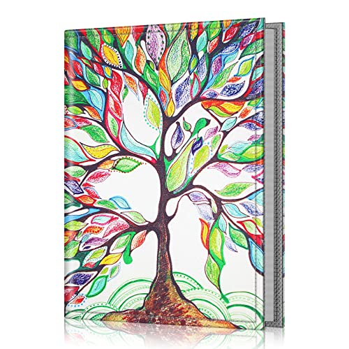 Fintie Photo Album 4x6 Photos - 52 Photos Small Mini Capacity Premium Vegan Leather Cover Photo Album, Portable Wallet Photo Album for Family Wedding Boys Girls, Love Tree