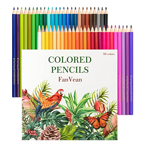 Colored Pencils Color Pencil Set for adult Coloring book Gifts for kids & Adults 50 count