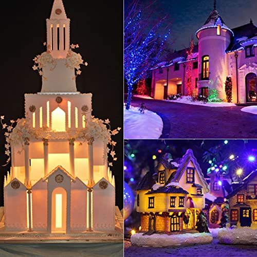 Acmee Non-Blinking Water Proof LED Mini Light Light up Paper Lanterns,Balloons,or Vase for Birthday Party or Wedding Decoration (Blue, Pack of 24)