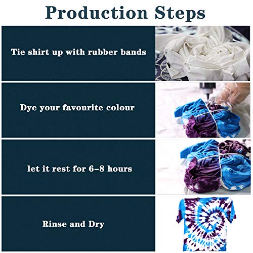 WINSONS Tie Dye Kit, 8 Colours Non Toxic Permanent Fabric Dye Art Set for Kids Women for Homemade Party Creative Group Activities DIY Gift