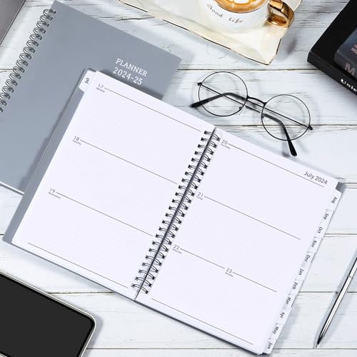 2024-2025 Planner - Academic Planner 2024-2025, Weekly and Monthly Planner, Jul. 2024 - Jun. 2025, 6.25" × 8.3", Tabs, Inner Pocket, Strong Twin-Wire Binding, Improving Your Time Management Skill