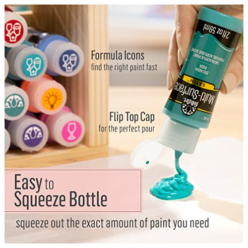 FolkArt Multi-Surface Acrylic Paint in Assorted Colors (2 oz), 2896, Bright Pink