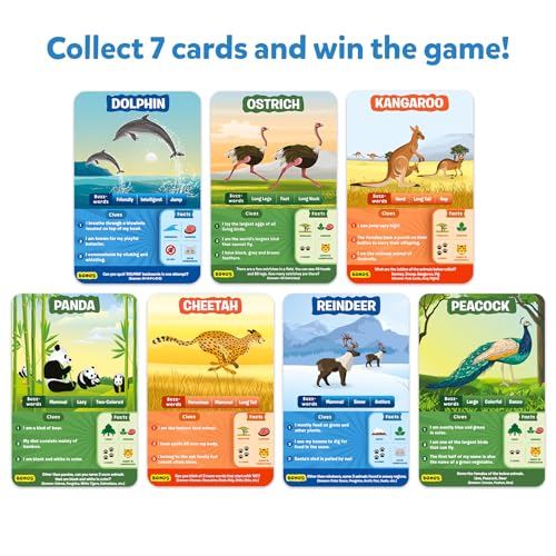 Skillmatics Card Game - Guess in 10 Animal Planet, Perfect for Boys, Girls, Kids, and Families Who Love Toys, Board Games, Gifts for Ages 6, 7, 8, 9