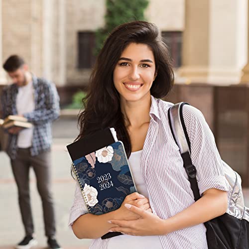 Planner 2023-2024 - Jul.2023 - Jun.2024, Academic Planner/Calendar 2023-2024, 2023-2024 Planner Weekly and Monthly, 8" x 10", Marked Tabs, Flexible Cover, Thick Paper, Perfect for Life Organizing - Engraved Art Floral