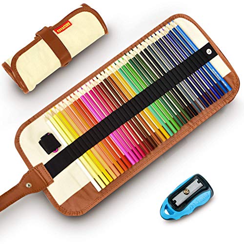covacure Colored Pencils, Premier Color Pencil Set With 36 Colouring Pencils,Sharpener and Canvas Pencil Bag