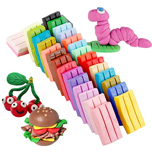 QMay Polymer Clay Kit, 32 Colors Oven Bake DIY Modeling Clay with Sculpting Tools, NonToxic & Safe, Art Craft Gifts Clay for Kids.