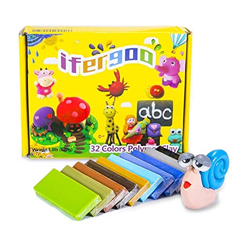 ifergoo Polymer Clay Kits, Oven Bake Clay Model Clay, Safe and Non-Toxic DIY Modeling Clay, Sculpting Clay Tools and Accessories,Ideal Gift for Children, Adults and Artists