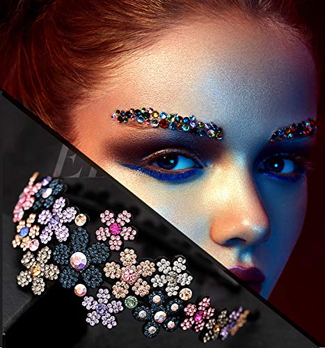 LPBeads 3456 Pieces Mix Size Flatback Rhinestones Glass Charms Diamantes Gems Stones for Nail Art Crafts Face Art (Mix SS3 4 5 6 8 10, Multicolor)