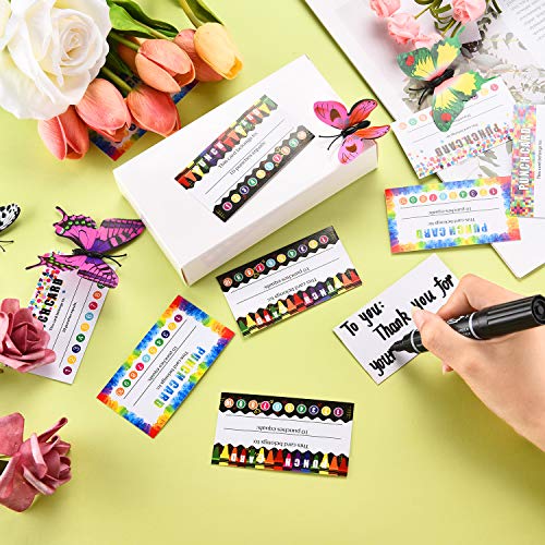 320 Pieces Punch Cards, Incentive Loyalty Reward Card Student Awards Loyalty Cards for Business, Classroom, Kids Behavior, Students, Teachers, 3.5 x 2 Inch, 4 Styles()