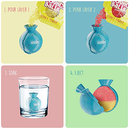 Make Your Own Bouncy Ball Kit for Kids - 12 Individual Kits - Science Party Favors - Cool Birthday Parties Activities for Kids - Create 12 Balls - Fun DIY Arts and Crafts Bulk - Craft Projects Gifts