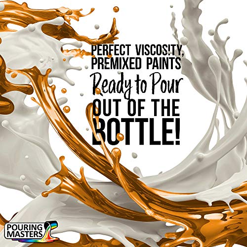 U.S. Art Supply Pouring Masters 18 Color Ready to Pour Acrylic Pouring Paint Set - Premium Pre-Mixed High Flow 2-Ounce Bottles - for Canvas, Wood, Paper, Crafts, Tile, Rocks and More