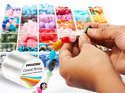 Paxcoo 1.2mm Elastic Stretch String Cord for Jewelry Making Bracelet Beading Thread
