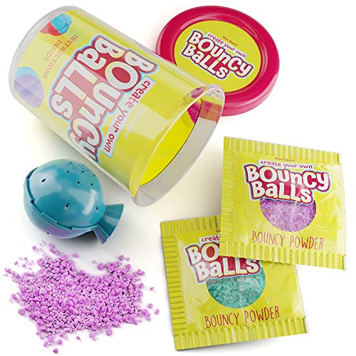 Make Your Own Bouncy Ball Kit for Kids - 12 Individual Kits - Science Party Favors - Cool Birthday Parties Activities for Kids - Create 12 Balls - Fun DIY Arts and Crafts Bulk - Craft Projects Gifts